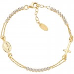 Immagine del Bracciale Amen rosario in argento con zirconi BRCRMIGBZ3