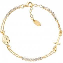 Bracciale Amen rosario in argento con zirconi BRCRMIGBZ3