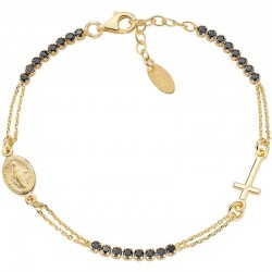 Bracciale Amen rosario in argento con zirconi BRCRMIGNZ3