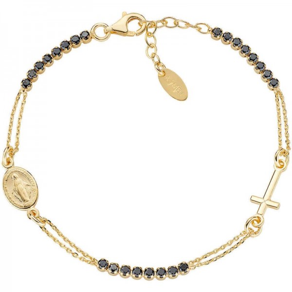 Immagine del Bracciale Amen rosario in argento con zirconi BRCRMIGNZ3