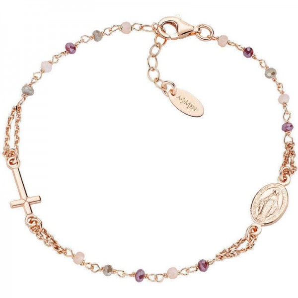 Immagine del Bracciale Rosario Amen in argento con cristalli donna BRO10RARTO3