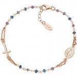Immagine del Bracciale Rosario Amen in argento con cristalli donna BRO10RBLTO3