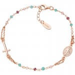 Image of the Amen Silver Rosary Bracelet with crystals for ladies BRO10RRRV3