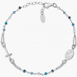 Bracciale Amen Rosario in argento con cristalli donna BRO25BMUB3