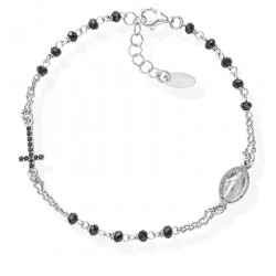 Buy Amen Silver Rosary Bracelet with crystals BRO25BNZ3