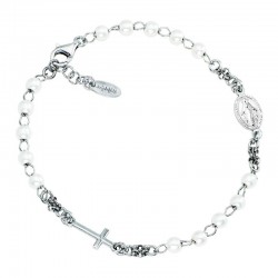 Bracciale Rosario Amen in argento e perle donna BROBB3