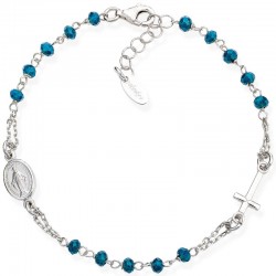 Image of the Amen Silver Rosary Bracelet with crystals BROBBL3