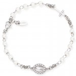 Immagine del Bracciale Amen Rosario in argento e perle donna BROBBZ-M3