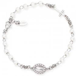 Bracciale Amen Rosario in argento e perle donna BROBBZ-M3