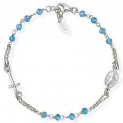 Image of the Amen Silver Rosary Bracelet with crystals BROBC3