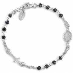 Image of the Amen Silver Rosary Bracelet with crystals BROBG3