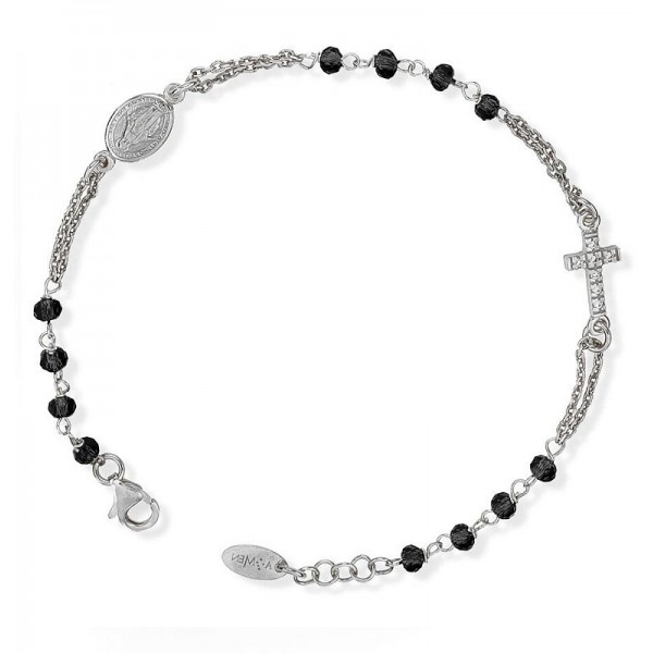 Comprare Bracciale Amen Rosari in argento con cristalli BROBNZ3