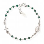 Comprar Pulsera Rosario Amen en plata con cristales BROBVB3