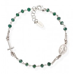 Bracciale Rosario Amen in argento con cristalli BROBVB3