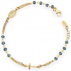 Bracciale Rosario Amen in argento con cristalli BROGBL3