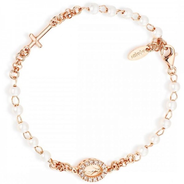 Immagine del Bracciale Amen Rosario in argento e perle donna BRORBZ-M3