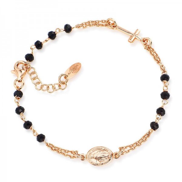 Comprar Pulsera Rosario Amen en plata con cristales BRORN3