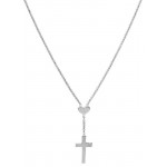 Amen Cross Necklace with heart for women CLCHB Image of the Amen Cross Necklace with heart for women CLCHB