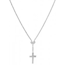 Image of the Amen Cross Necklace with heart for ladies CLCHB