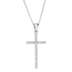 Immagine della Collana Amen Croci in argento e zirconi da donna CLCRDOBBNZ