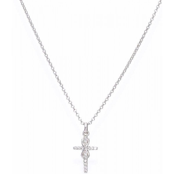 Immagine della Collana Amen Croce con infinito da donna CLCRINBB