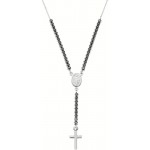 Immagine della Collana Amen rosario in argento con zirconi CLCRMIBNZ4