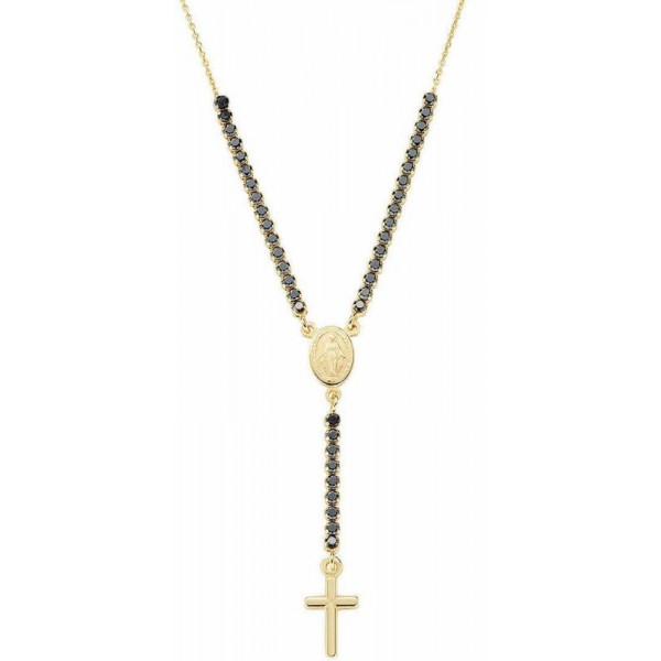 Immagine della Collana Amen rosario in argento con zirconi CLCRMIGNZ4