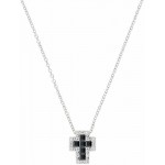 Immagine della Collana Amen croce in argento e zirconi da donna CLCRREBBNZ3