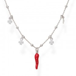 Buy Amen Ladies Necklace Cornetti CLCSQBR