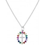 Immagine della Collana Amen Croce in argento con zirconi da donna CLGHCRBMZ