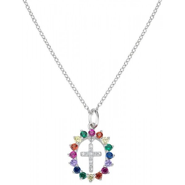 Immagine della Collana Amen Croce in argento con zirconi da donna CLGHCRBMZ