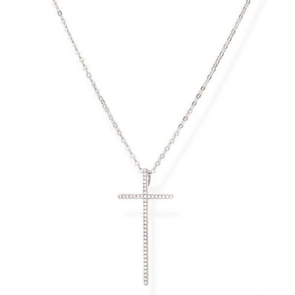 Comprare Collana Amen Croci in argento con zirconi da donna CLLCBBZ