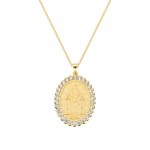 Image of the Amen Our Lady of Medjugorje Medal Necklace for ladies CLMDGBZ