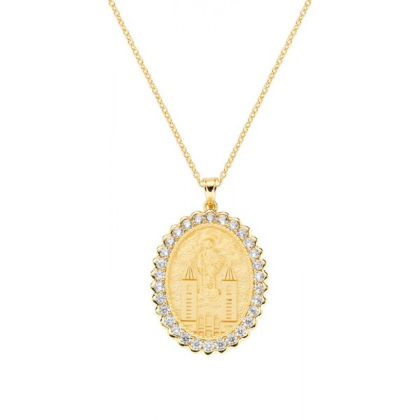 Image of the Amen Our Lady of Medjugorje Medal Necklace for ladies CLMDGBZ