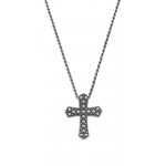 Image du Collier Croix Amen en argent pour hommes CLUCSAN2