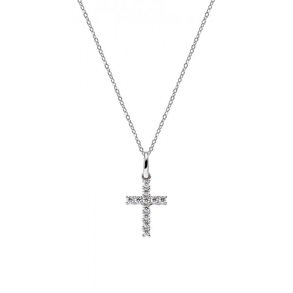 Comprare Collana Amen Croci in argento con zirconi da donna CRBB03