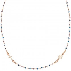 Image du Collier Chapelet Amen en argent avec cristaux pour femmes CRO10RBLTO3