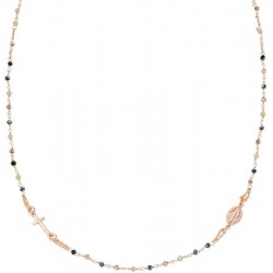 Image du Collier Chapelet Amen en argent avec cristaux pour femmes CRO10RGTOVE3