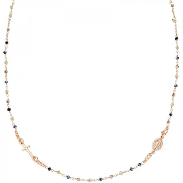 Image du Collier Chapelet Amen en argent avec cristaux pour femmes CRO10RGTOVE3