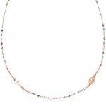 Immagine della Collana Rosario Amen in argento con cristalli donna CRO10RRRV3