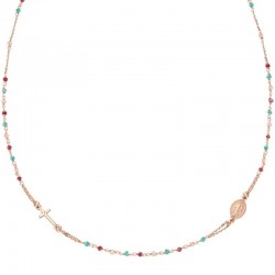 Image du Collier Chapelet Amen en argent avec cristaux pour femmes CRO10RRRV3