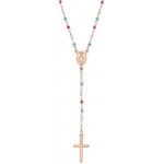 Bild der Amen Rosenkranz Kette aus Silber mit Kristallen für Damen CRO10RRRV4