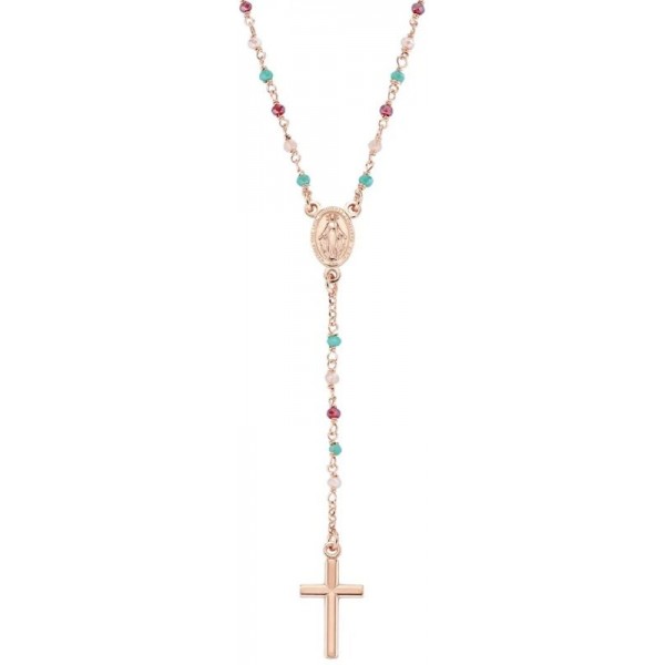 Bild der Amen Rosenkranz Kette aus Silber mit Kristallen für Damen CRO10RRRV4