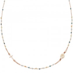 Image du Collier Chapelet Amen en argent avec cristaux pour femmes CRO10RVVV3