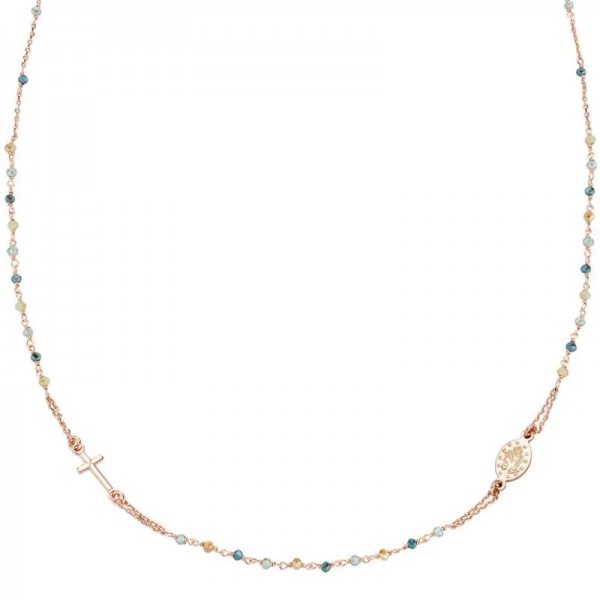 Immagine della Collana Rosario Amen in argento con cristalli donna CRO10RVVV3