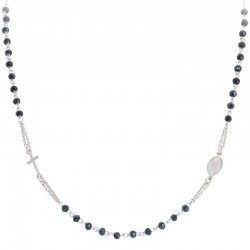 Immagine della Collana Rosario Amen in argento con cristalli CROBG3