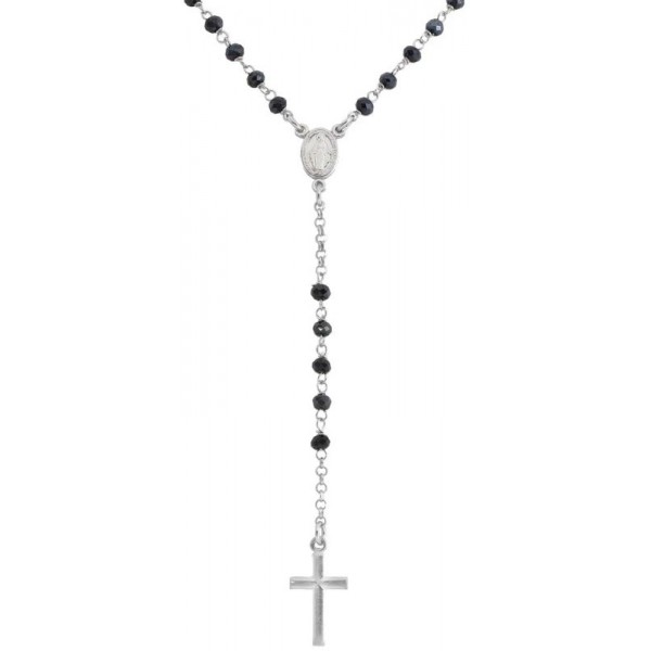 Immagine della Collana Rosario Amen in argento con cristalli CROBG4