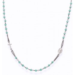 Immagine della Collana Rosario Amen in argento con cristalli CROBT3