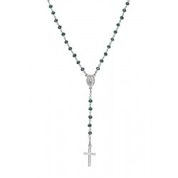 Collana Rosario Amen in argento con cristalli donna CROBVB4