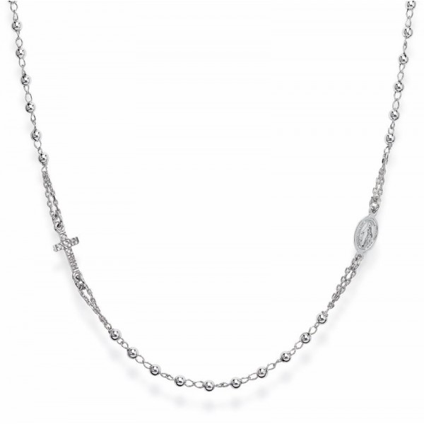 Acheter Collier Chapelet Amen en argent avec zircons CROBZ3